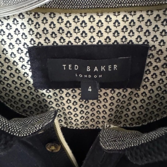 Ted Baker Mens Polo shirt Navy Blue size 4 - Picture 2 of 6